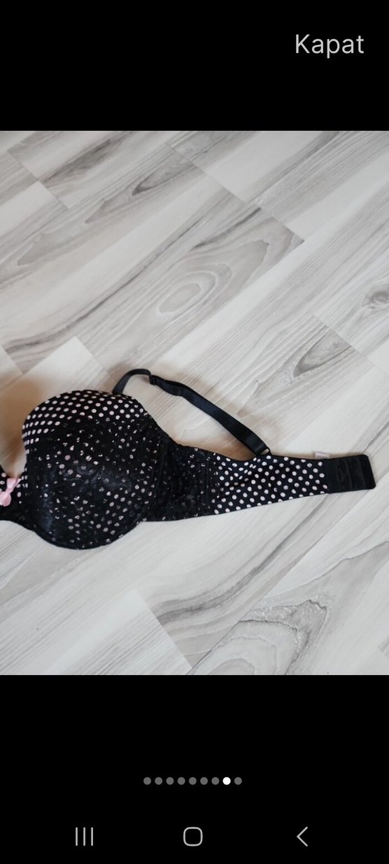 Puantiyeli Siyah ve Pembe Goth Sütyen - Görsel 3