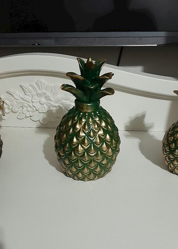 Parlak Yeşil Ananas Biblo Seti - Görsel 3