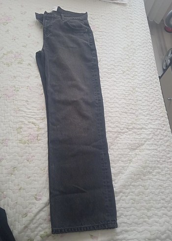 Gri Midi Boy Denim Pantolon