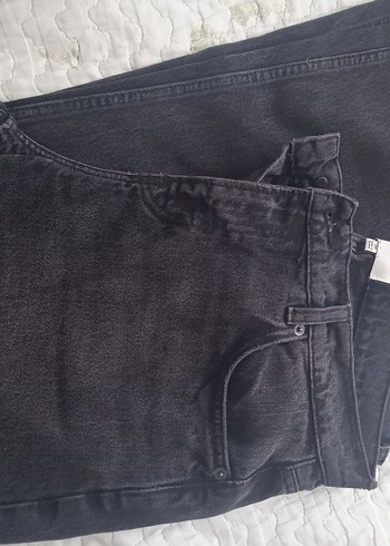 29 Beden Gri Midi Boy Denim Pantolon