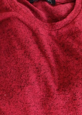 Koyu Kırmızı Kadın Basic Sweatshirt - Görsel 2