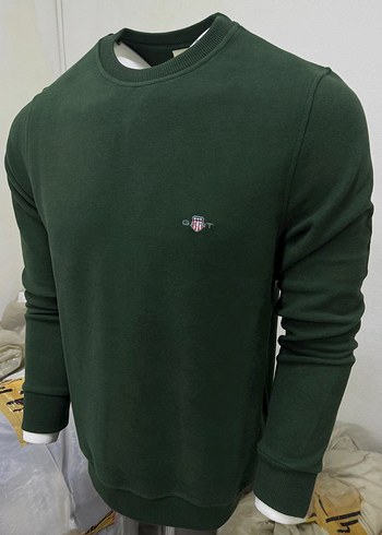Erkek Siyah Bisiklet Yaka Selanik kumaş Sweatshirt - Görsel 2