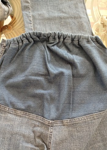 Gri Hamile Kot Pantolon Rahat Kesim - Görsel 2