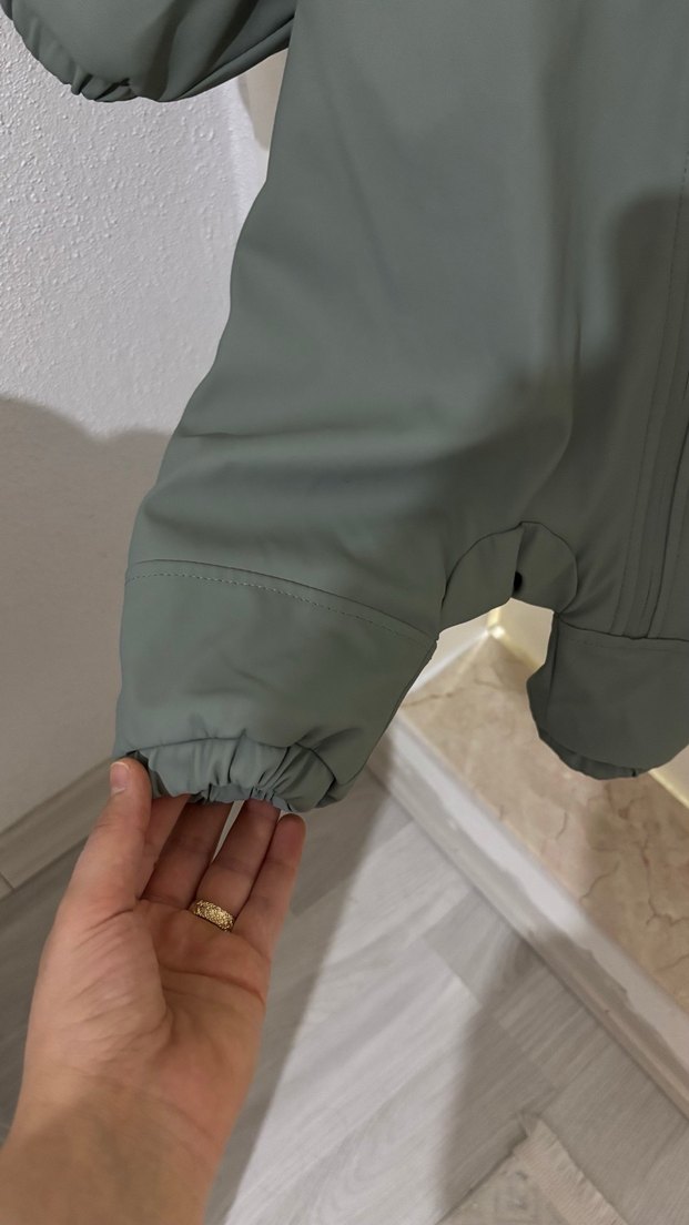 Haki Fermuarlı bebek tulumu - Görsel 4