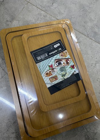 Beden Bambu 3'lü Kesme ve Servis Tahtası Seti