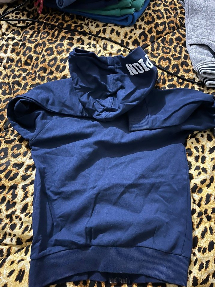 Erkek Kapüşonlu Lacivert Fermuarlı Sweatshirt - Görsel 2