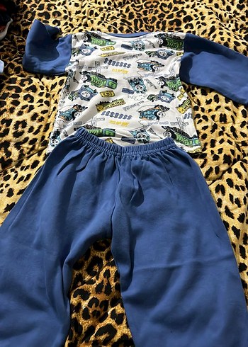 Mavi Erkek Bebek Örme Sweatshirt ve Pantolon Takımı - Görsel 2