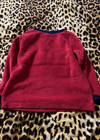 Düğmeli Kırmızı Erkek Çocuk Sweatshirt - Görsel 2