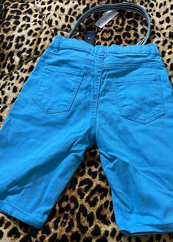 Mavi Kemerli Erkek Denim Şort - Görsel 2