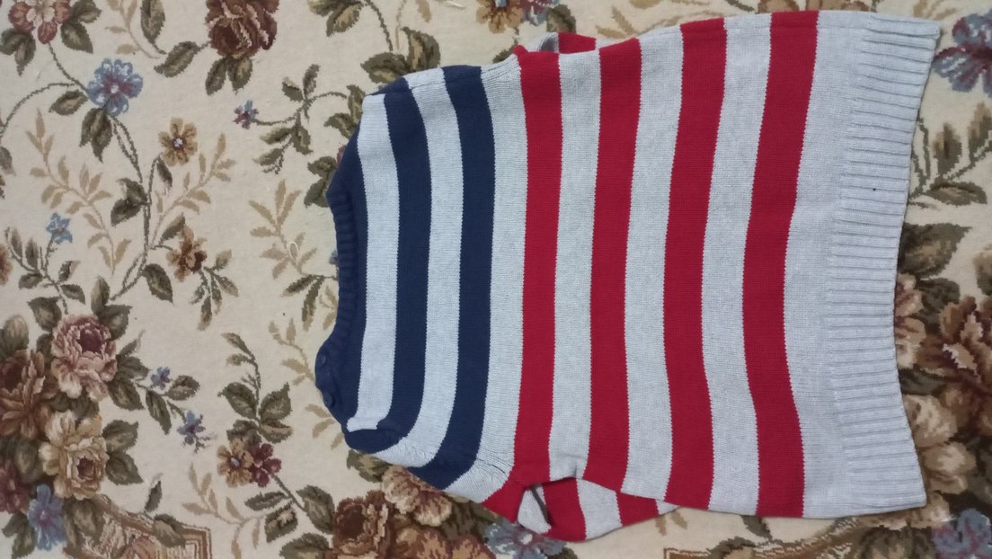 Çizgili Erkek Çocuk Triko Kazak - Görsel 2