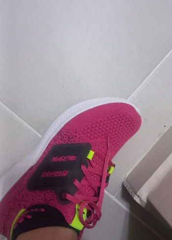 Pembe Elastik Bağcıklı Kadın Spor Ayakkabı