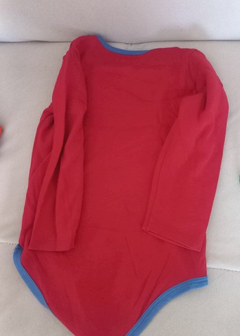 LC Waikiki Uzun Kollu Kırmızı Bebek Body, Düğmeli