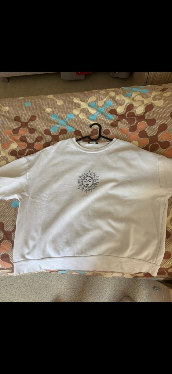 Bohem Güneş Baskılı Beyaz Sweatshirt LCW - Görsel 3