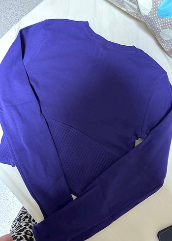 Mor Kadın Uzun Kollu Basic Sweatshirt - Görsel 4