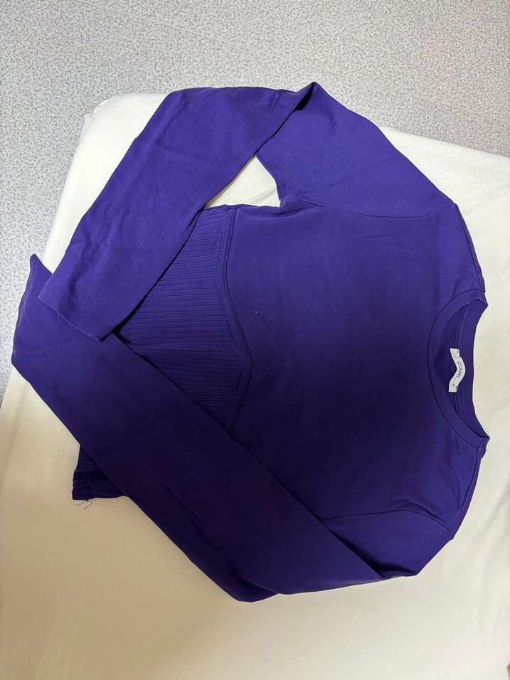 Mor Kadın Uzun Kollu Basic Sweatshirt - Görsel 2