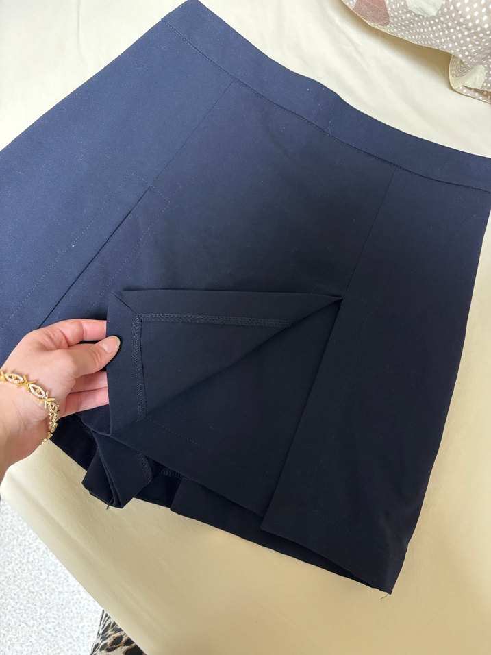 Lacivert Midi Pilili Kadın Etek - Görsel 3