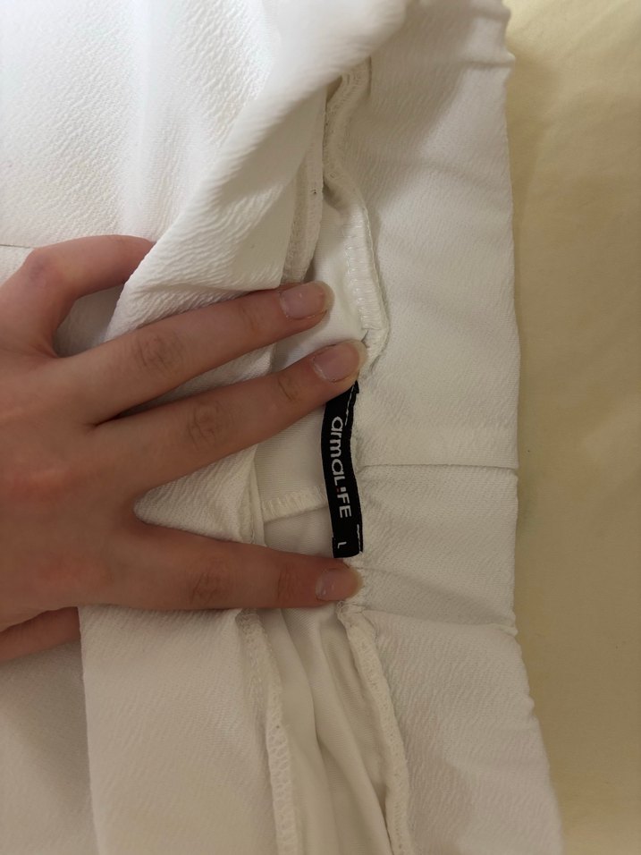 Beyaz Pilili Midi Kadın Etek - Görsel 2