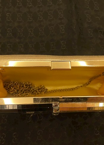 Beden altın Renk gold abiye çanta