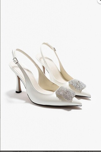 Beyaz Taşlı Stiletto - nişantaşı shoes