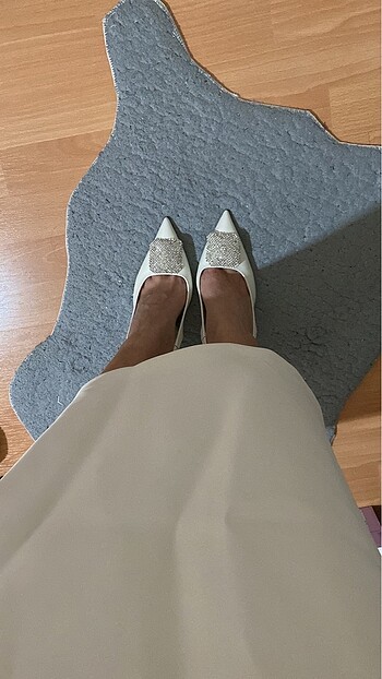 39 Beden beyaz Renk Beyaz Taşlı Stiletto - nişantaşı shoes