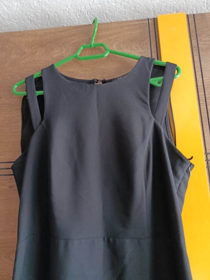 Kadın kısa  Kollu Drapeli Elbise - Görsel 2