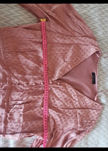 Pembe Midi Vintage Bohem Elbise - Görsel 3