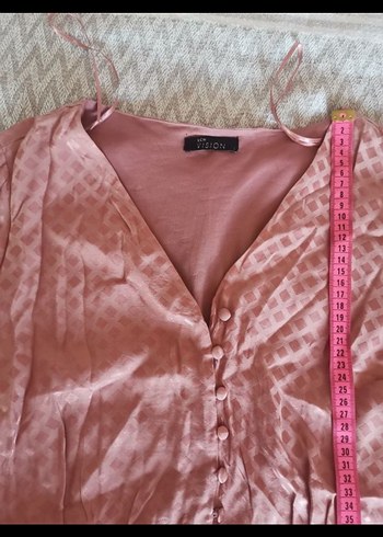 Pembe Midi Vintage Bohem Elbise - Görsel 2