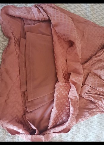 Pembe Midi Vintage Bohem Elbise - Görsel 6