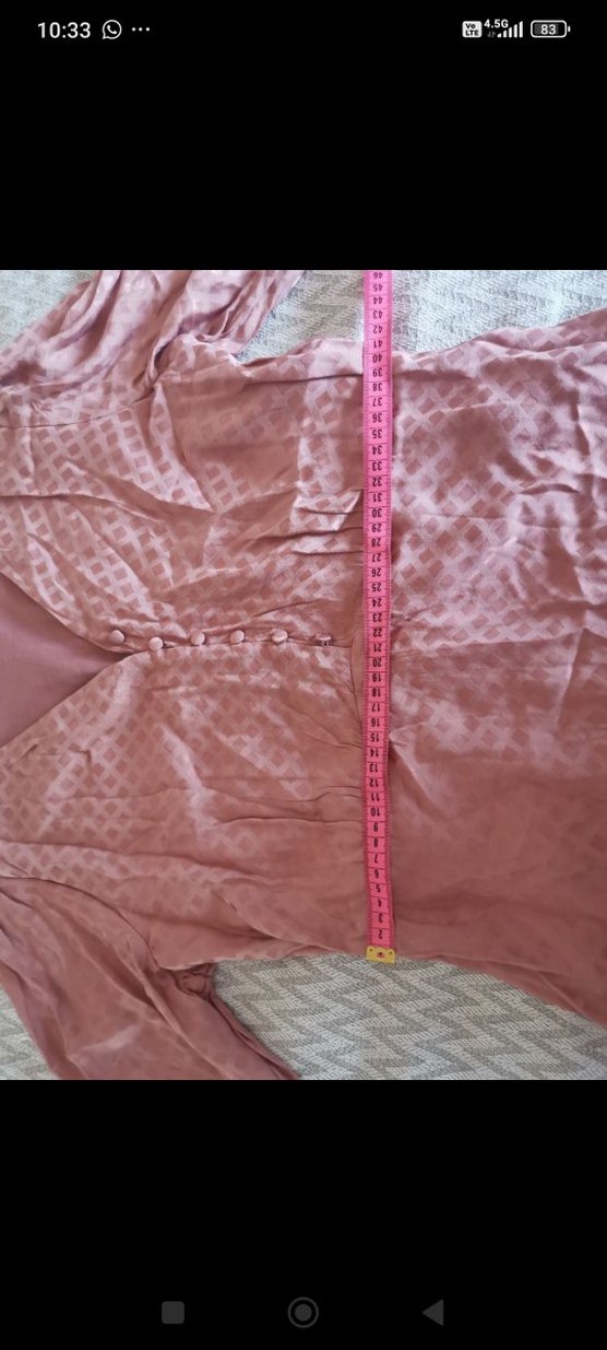 Pembe Midi Vintage Bohem Elbise - Görsel 4