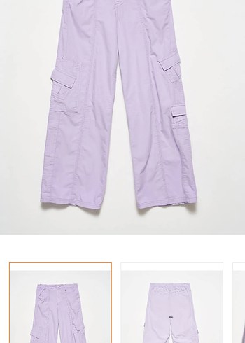 36 Beden Lila Pastel Salaş Kadın Kumaş Pantolon