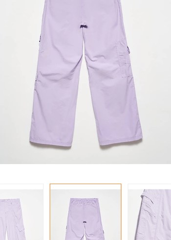 Diğer Lila Pastel Salaş Kadın Kumaş Pantolon