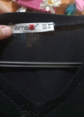 Siyah V Yaka tişört - Görsel 5