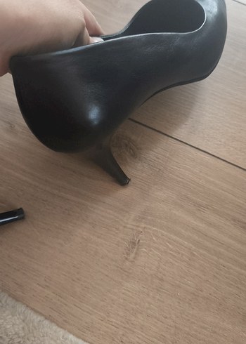 39 Beden siyah Renk Hotic Siyah Bağcıklı Kadın Stiletto