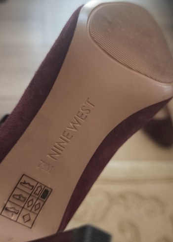 37,5 Beden Bordo Süet Tokalı Stiletto Topuklu Kadın Ayakkabı