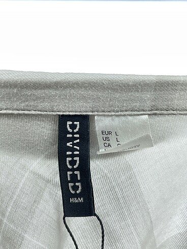 l Beden beyaz Renk H&M Gömlek %70 İndirimli.