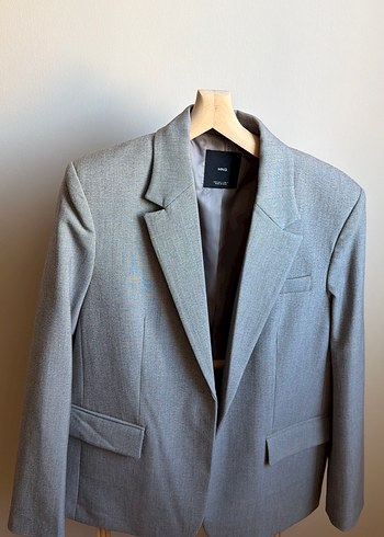 Mango Sik Gri Blazer Ceket