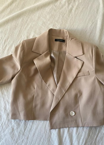 Trendyol & Milla Bej Uzun Kollu Kadın Blazer Ceket