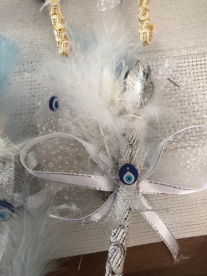 Beyaz Kurdale Detaylı Düğün Aksesuarları 17 adet hepsi 200 tl - Görsel 3