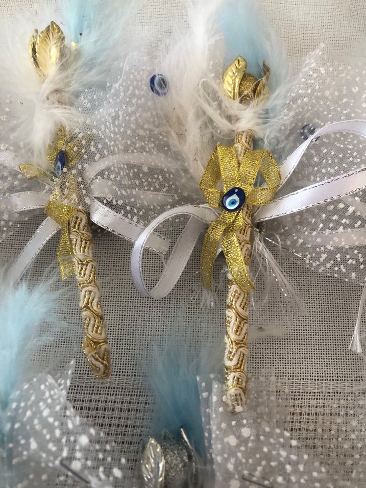 Beyaz Kurdale Detaylı Düğün Aksesuarları 17 adet hepsi 200 tl - Görsel 4