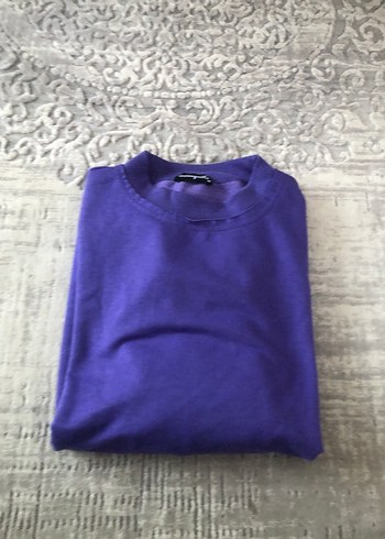 Mor Kadın Sweatshirt, Uzun Kollu, Bisiklet Yaka