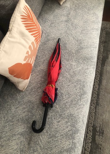 Örümcek Adam Desenli Kırmızı Şemsiye Lisanslı - Görsel 3