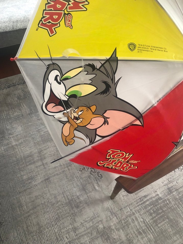 Renkli Tom ve Jerry Desenli Çocuk  Şemsiye - Görsel 3