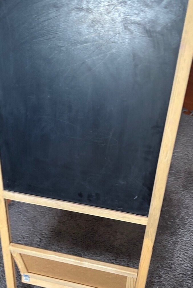 Ahşap Ayaklı Siyah Çocuk Yazı Tahtası - Görsel 2