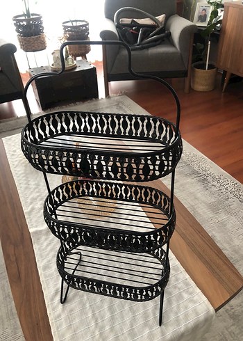 Siyah Metal Çok Katmanlı Sepet - Görsel 3