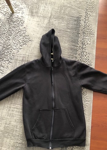 Füme Erkek Kapüşonlu Fermuarlı Sweatshirt - Görsel 3