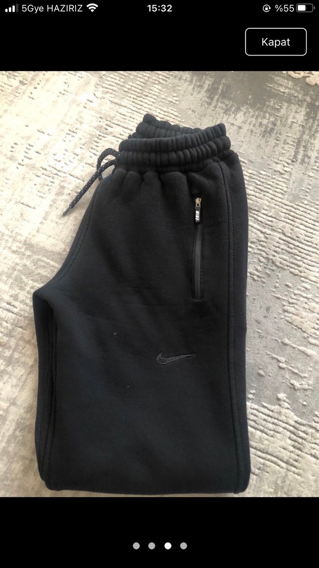 Siyah Fermuarlı Erkek Outdoor Eşofman Altı - Görsel 3