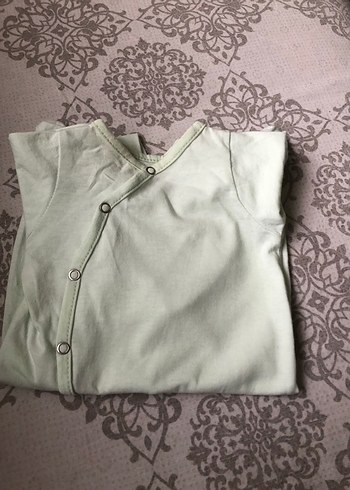 Beyaz Bebek Tulumu, Uzun Kollu, Düğmeli - Görsel 2