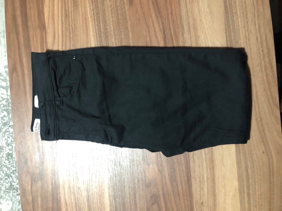 Siyah Kadın Midi Kot pantolon - Görsel 2