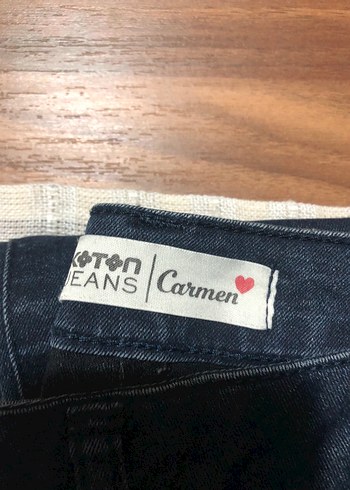 Kadın Mavi Midi Boy Dar Kesim Denim Pantolon - Görsel 3