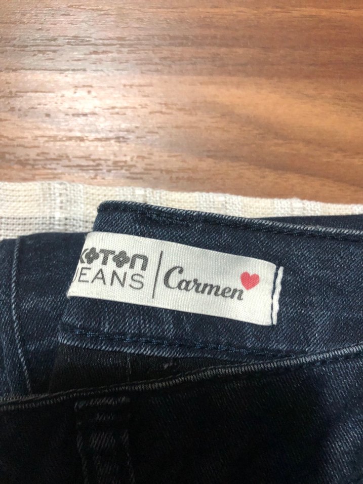 Kadın Mavi Midi Boy Dar Kesim Denim Pantolon - Görsel 3